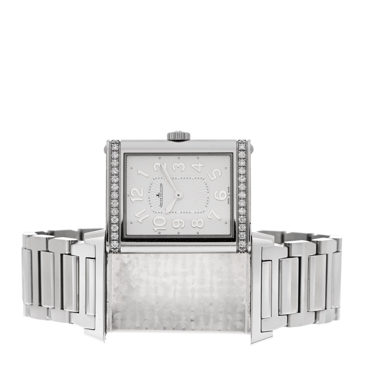 Jaeger-LeCoultre Stainless Steel Diamond 24mm Ultra Thin Reverso Manual Winding Watch Q3208121 4 of 7
