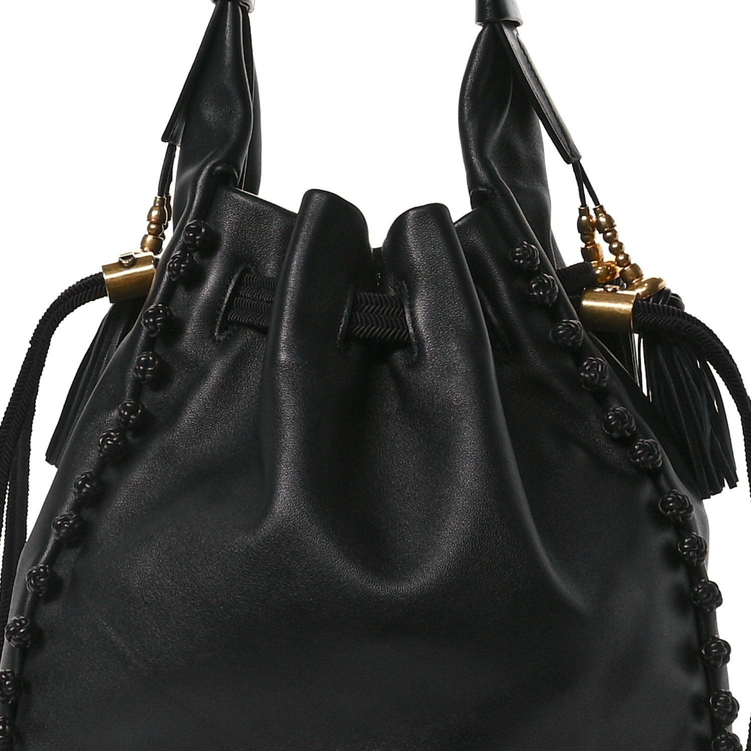 Christian Dior Lambskin Bucket Bag Black 8 of 11