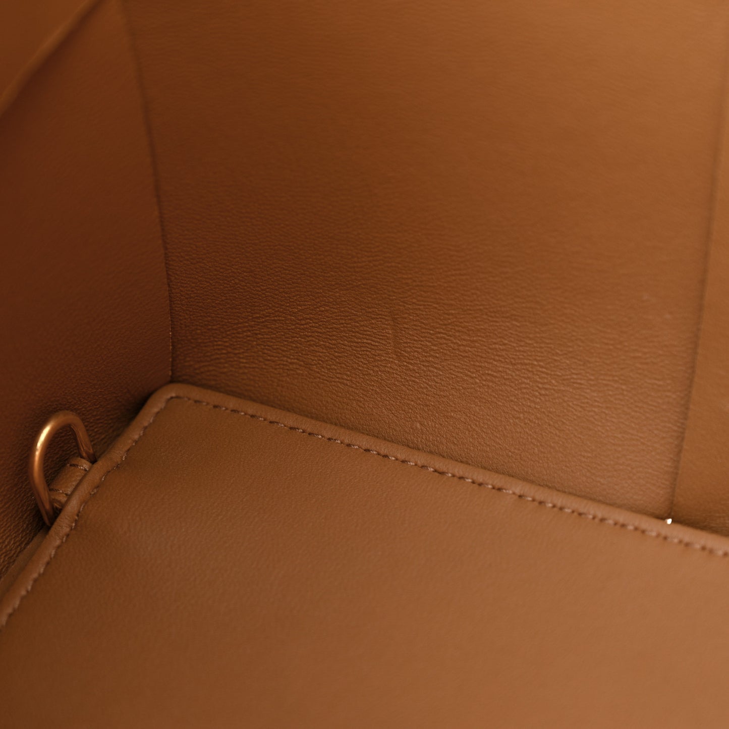 Nappa Maxi Intrecciato Small Arco Tote Caramel