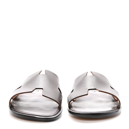 Hermes Calfskin Mens Izmir Sandals 44 Moka 2 of 9