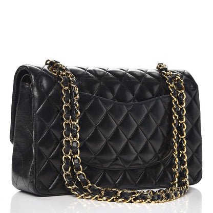 Chanel Lambskin Quilted Medium Double Flap Black 4 of 15