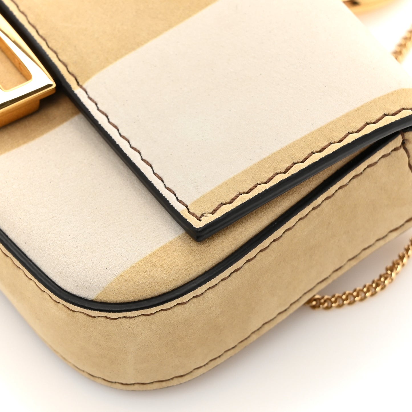 Nubuck Pequin Nano Baguette Charm Sand Tortora