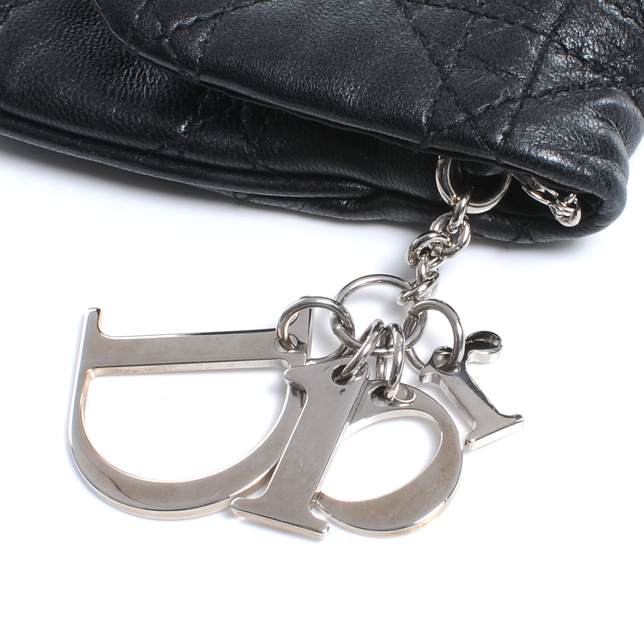 Calfskin Cannage Cross Body Bag Black