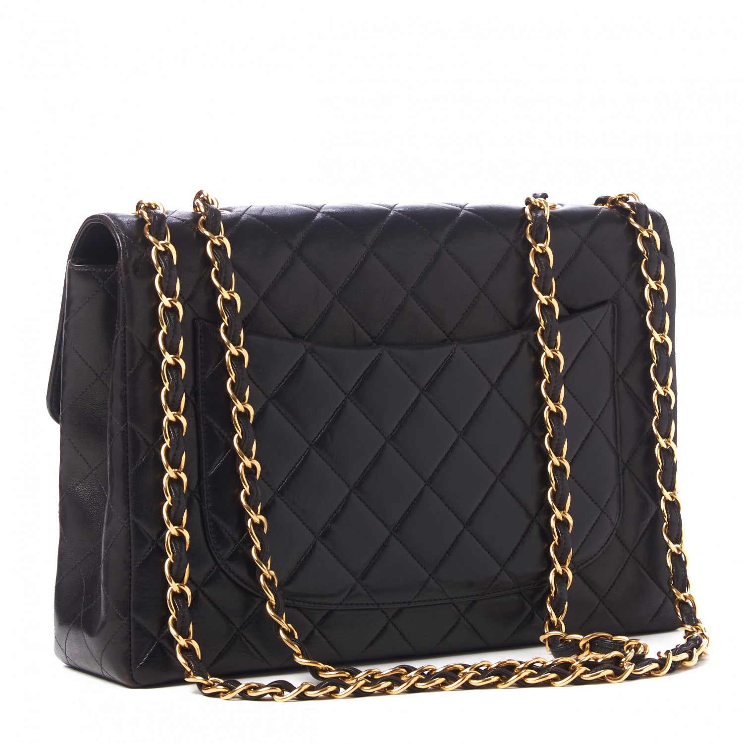 Chanel Lambskin Quilted Jumbo Single Flap Black 3 of 10