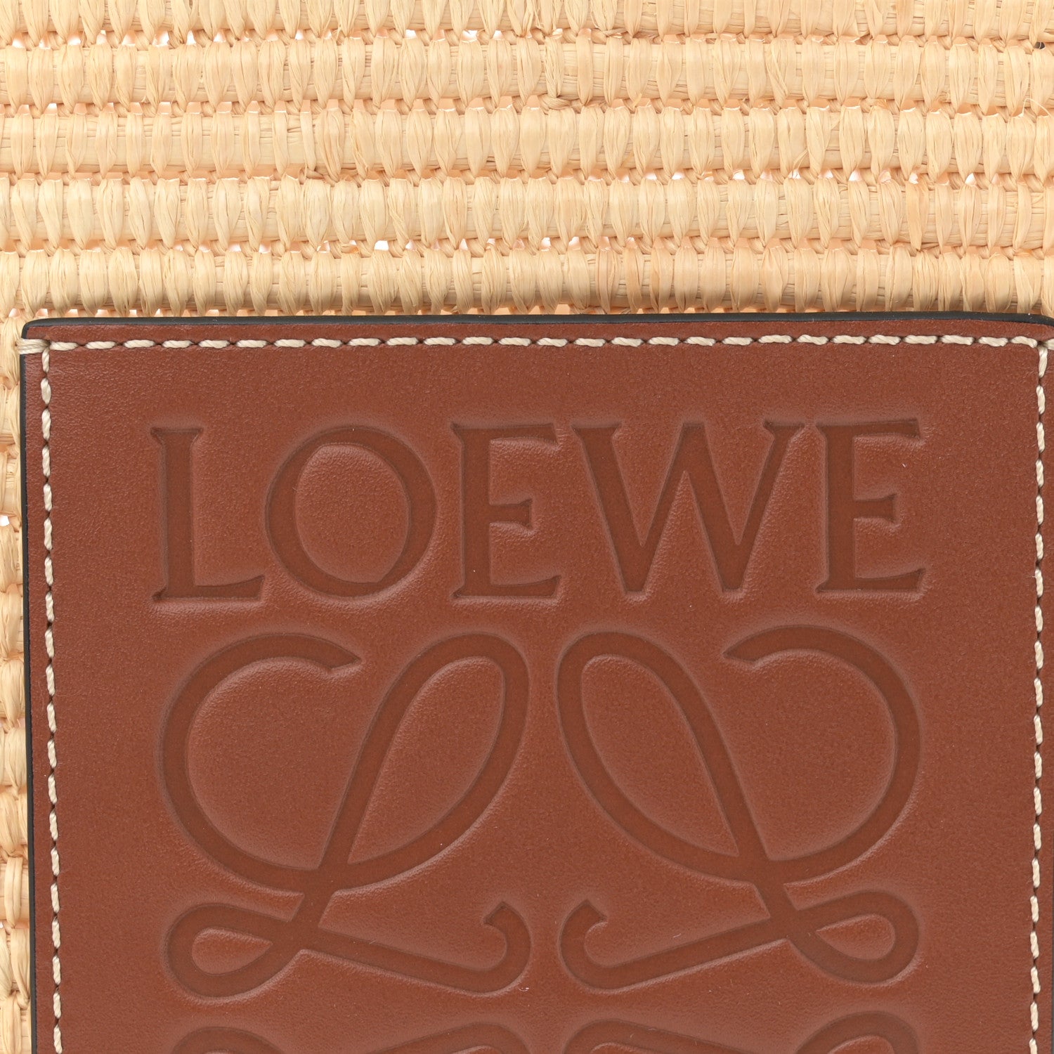 Loewe Raffia Small Square Basket Tote Bag Natural Tan 6 of 10
