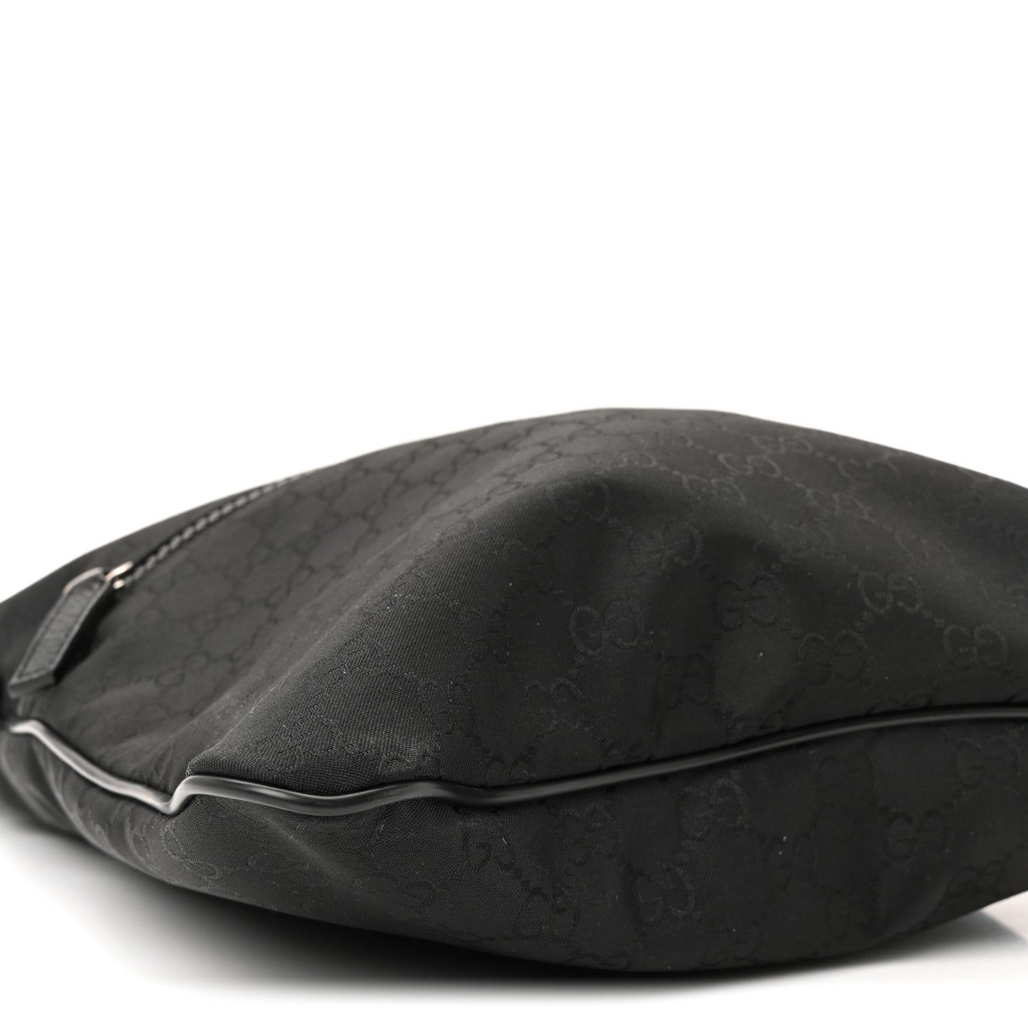 Nylon Monogram Medium Flat Messenger Bag Black