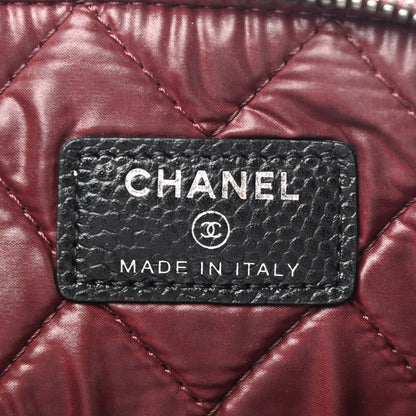 Chanel Caviar Quilted Large Cosmetic Case Black 6 of 10