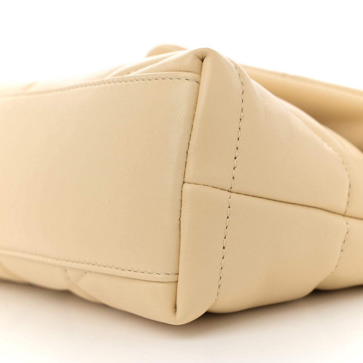Lambskin Quilted Toy Loulou Puffer Monogram Chain Satchel  Jaune Pale