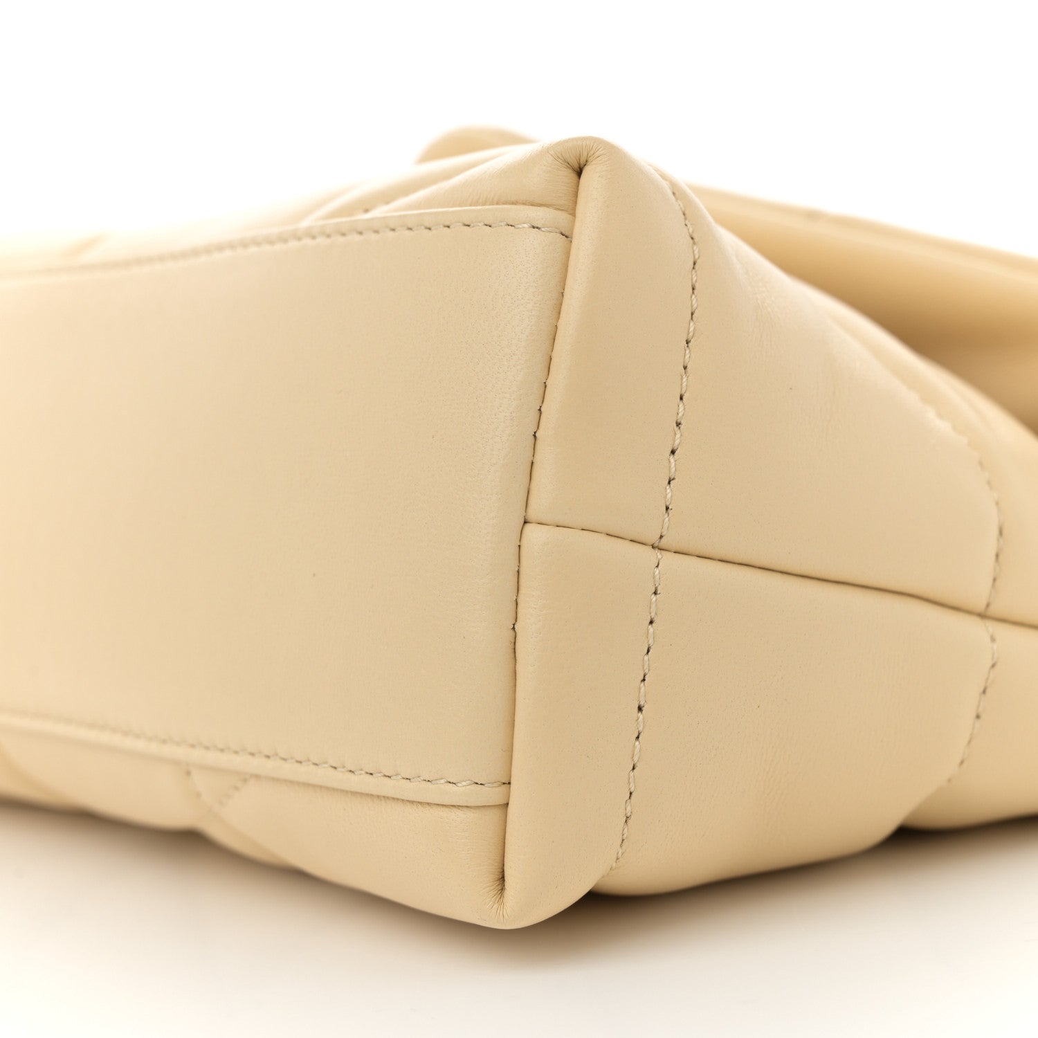 Saint Laurent Lambskin Quilted Toy Loulou Puffer Monogram Chain Satchel  Jaune Pale 10 of 11