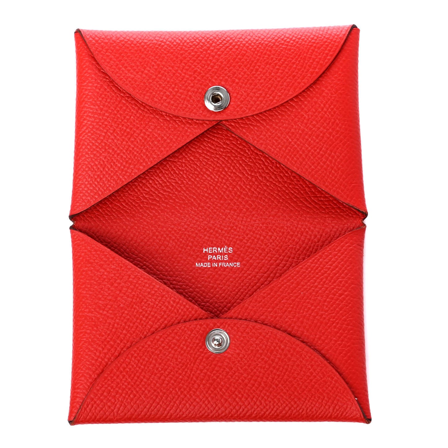 Epsom Calvi Card Case Rouge Casaque