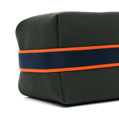 Hermes Canvas Large Bride-A-Brac Pouch Vert Foret 6 of 9