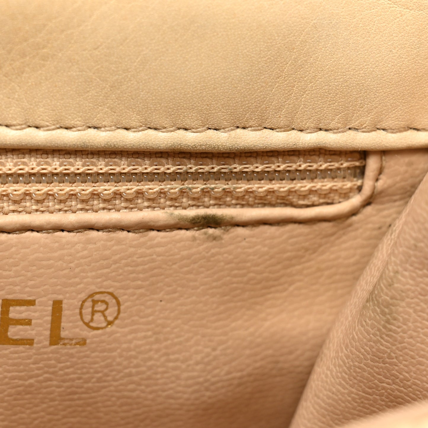 Lambskin Quilted Flap Waist Belt Bag 75 30 Beige