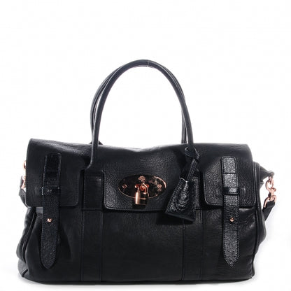 Mulberry Goatskin Heritage Bayswater Satchel Black 1 of 9