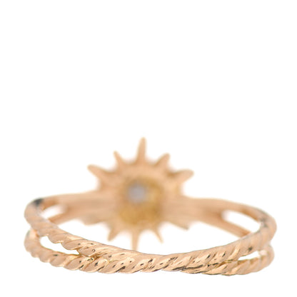 David Yurman 18K Yellow Gold Diamond Starburst Ring 54 6.75 4 of 5