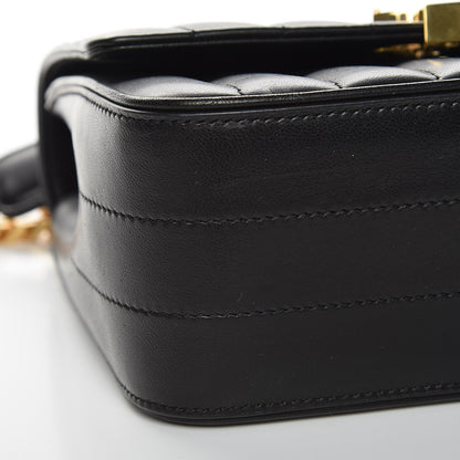 Saint Laurent Lambskin Matelasse Monogram Medium Vicky Chain Bag Black 7 of 9
