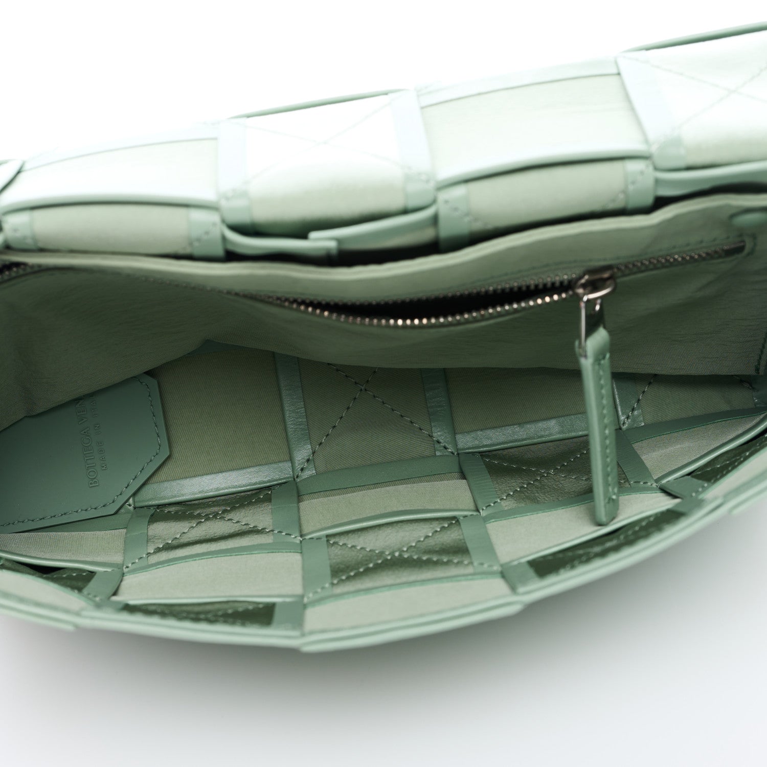 Bottega Veneta Paper Calfskin Maxi Intreccio Cassette Crossbody Bag Sage 5 of 8