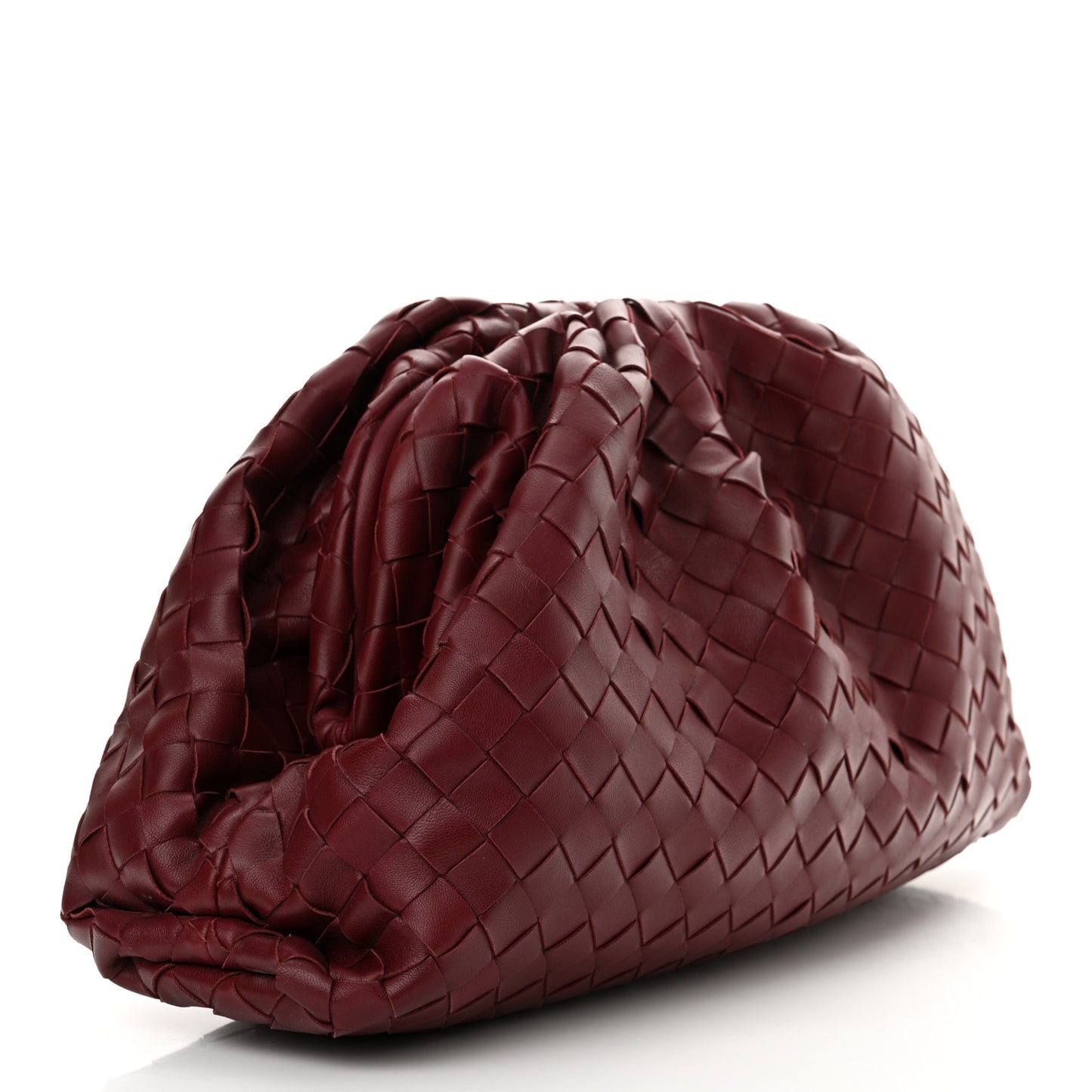 Nappa Maxi Intrecciato The Pouch Oversized Clutch Bordeaux