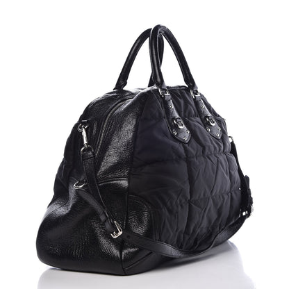 Prada Tessuto Nylon Cervo Lux Dome Satchel Black 4 of 9