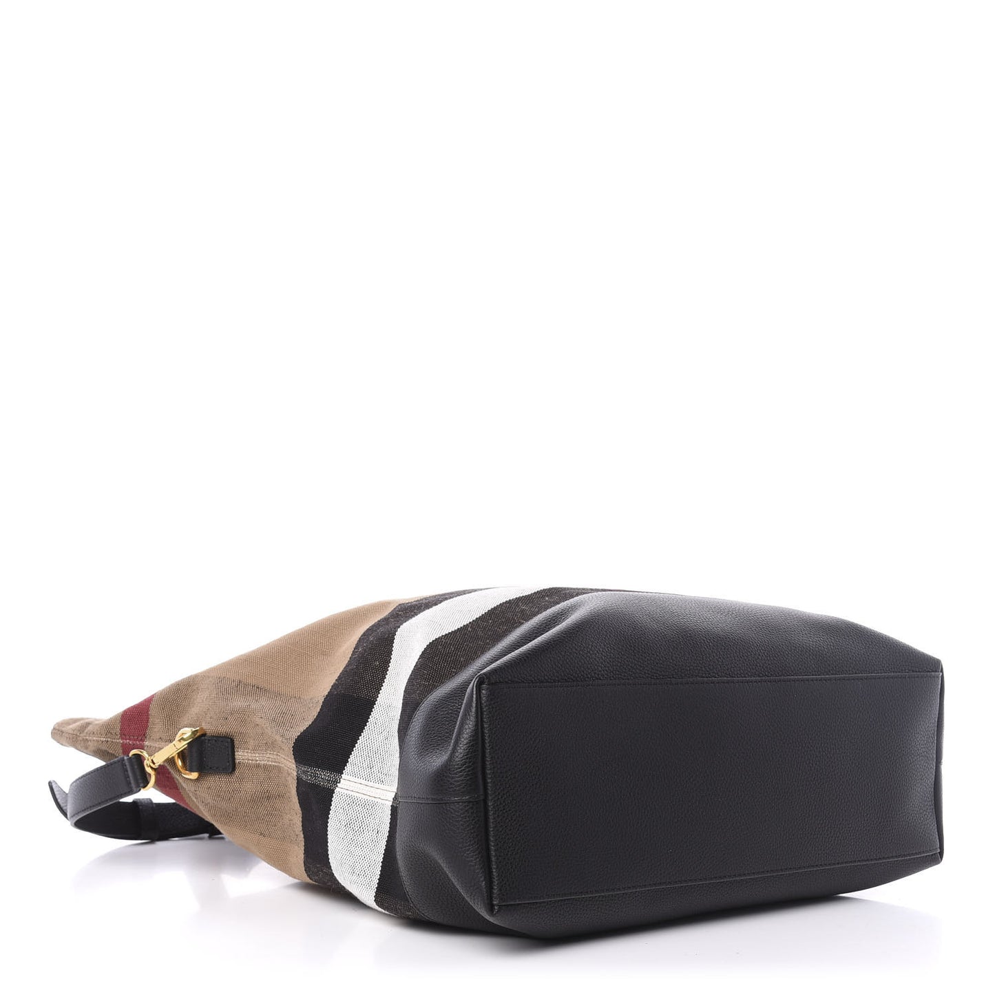 Grainy Calfskin Mega Check Armley Folding Messenger Black