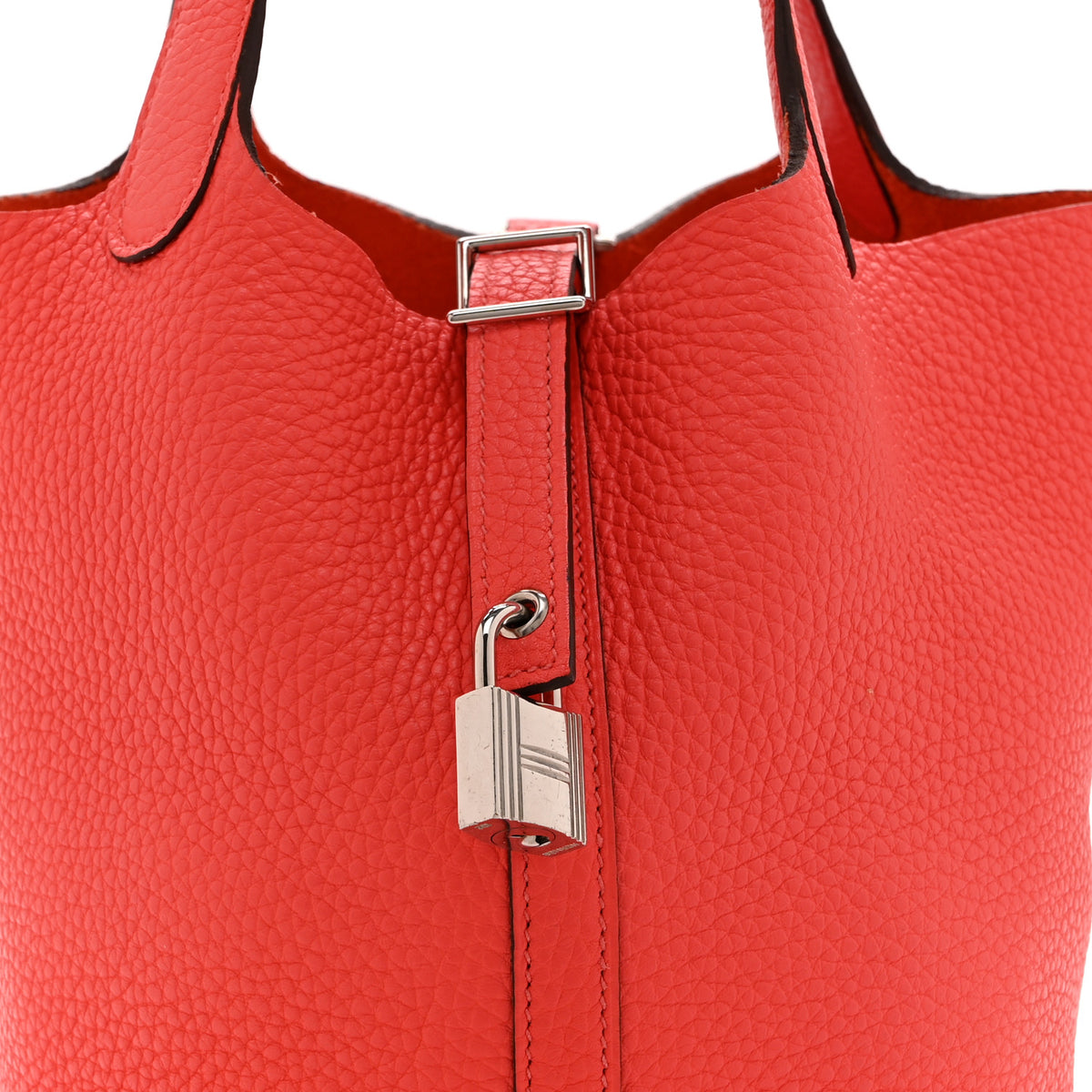 Hermes Taurillon Clemence Picotin Lock 18 PM  Rouge Pivoine 8 of 10