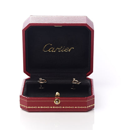 Cartier 18K Pink Yellow White Gold Diamond Trinity Drop Earrings 5 of 5