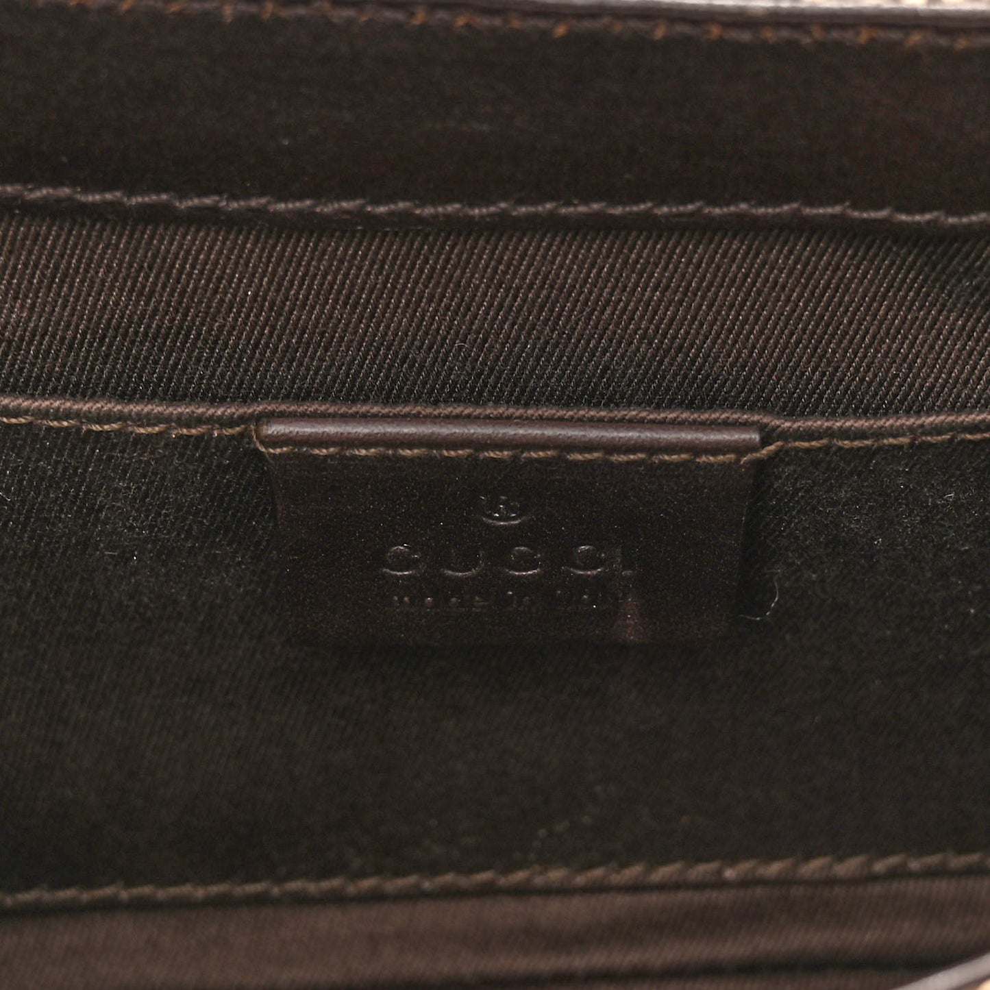 Monogram Studded Small Horsebit Clutch Dark Brown