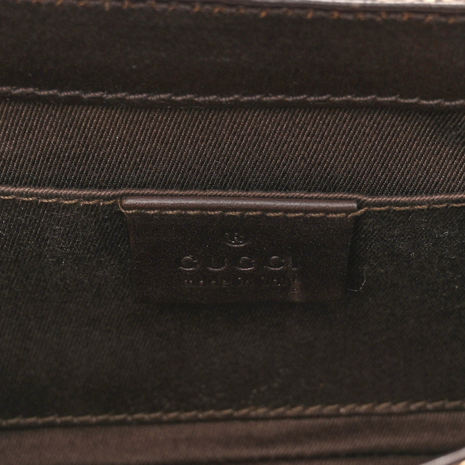Gucci Monogram Studded Small Horsebit Clutch Dark Brown 6 of 9