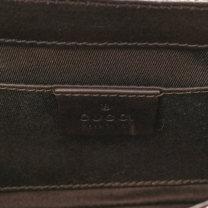 Gucci Monogram Studded Small Horsebit Clutch Dark Brown 6 of 9