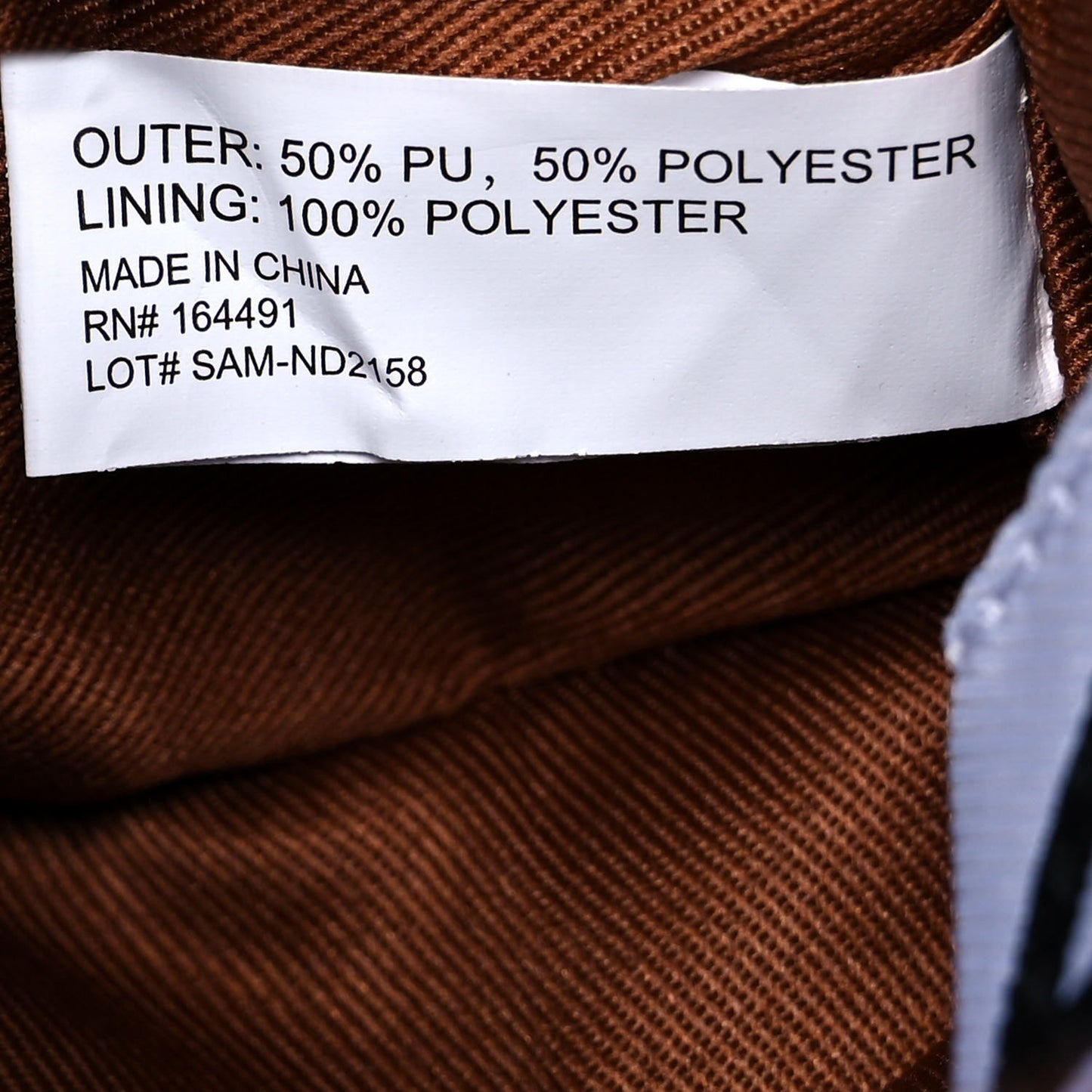 Vegan Leather Small Shopping Bag Tan