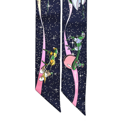 Hermes Silk Space Derby Twilly Marine Rose Multicolor 2 of 5
