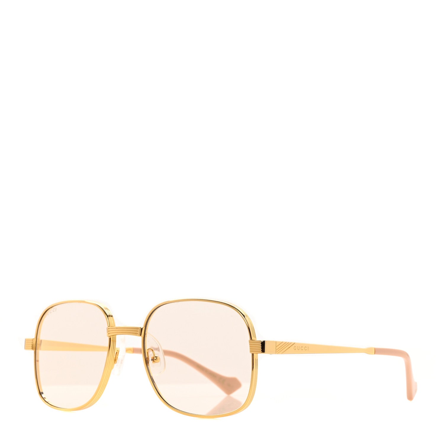 Gucci Square Frame Sunglasses GG0788S Gold 1 of 7
