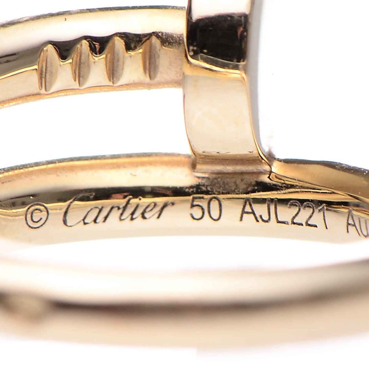 18K Yellow Gold Juste Un Clou Ring 50 5.25