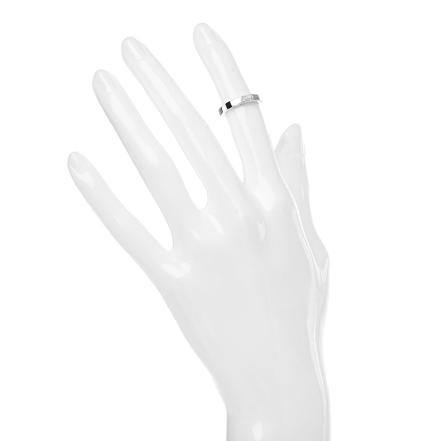 Cartier 18K White Gold Lanieres Ring 45 3.25 2 of 4