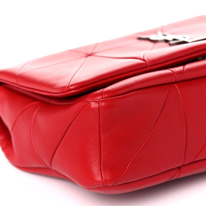 Saint Laurent Lambskin Patchwork Monogram Medium Jamie Red 8 of 13
