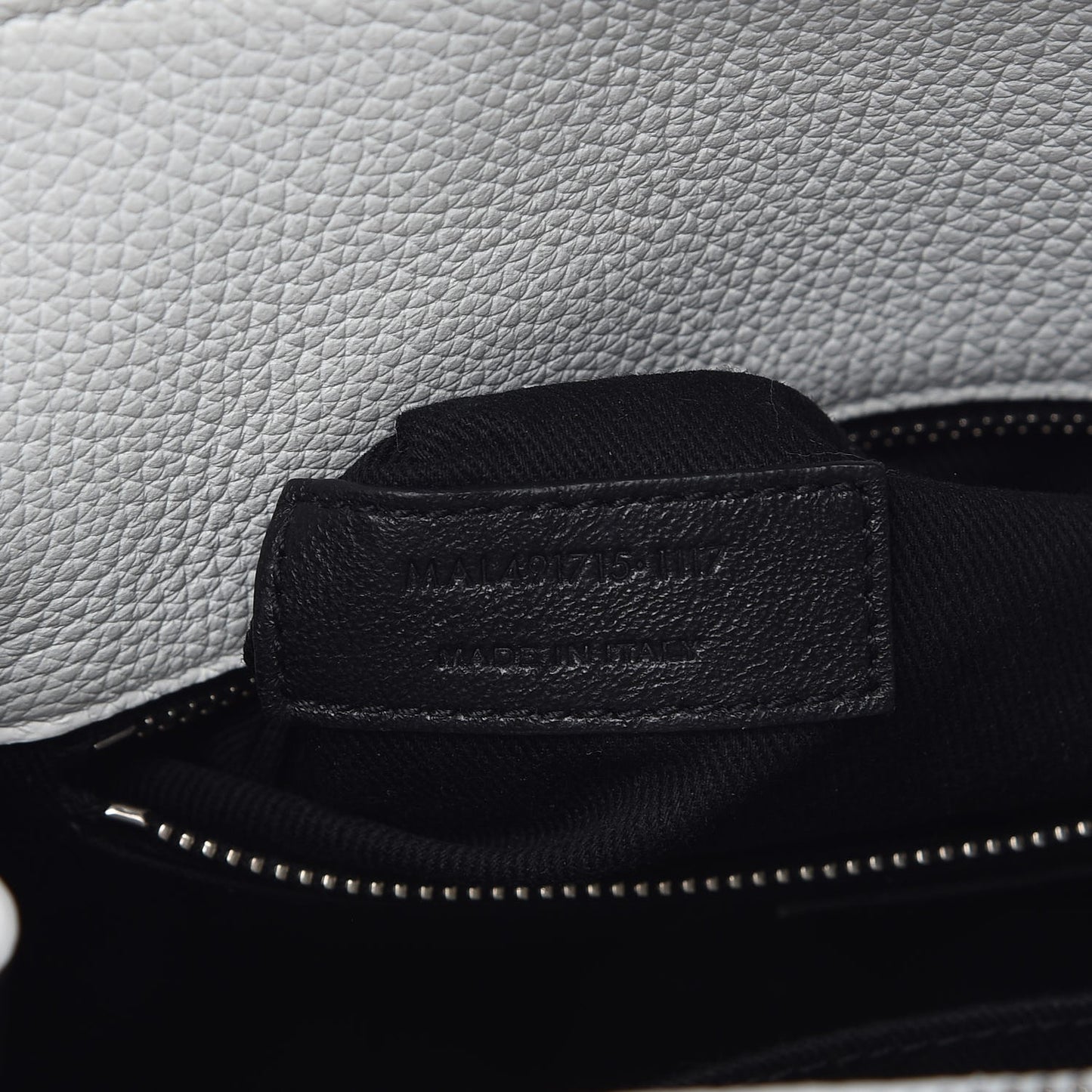 Grained Calfskin Baby Supple Sac De Jour White