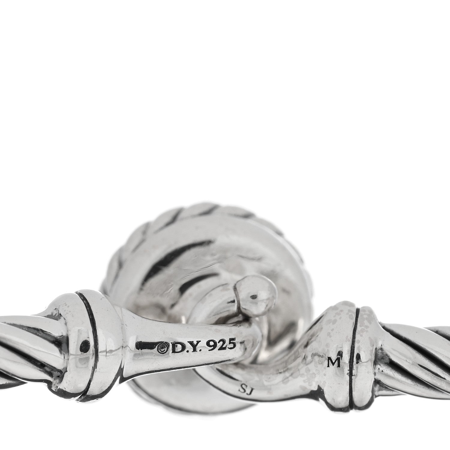 David Yurman Sterling Silver Diamond 3mm Chatelaine Bracelet 3 of 3