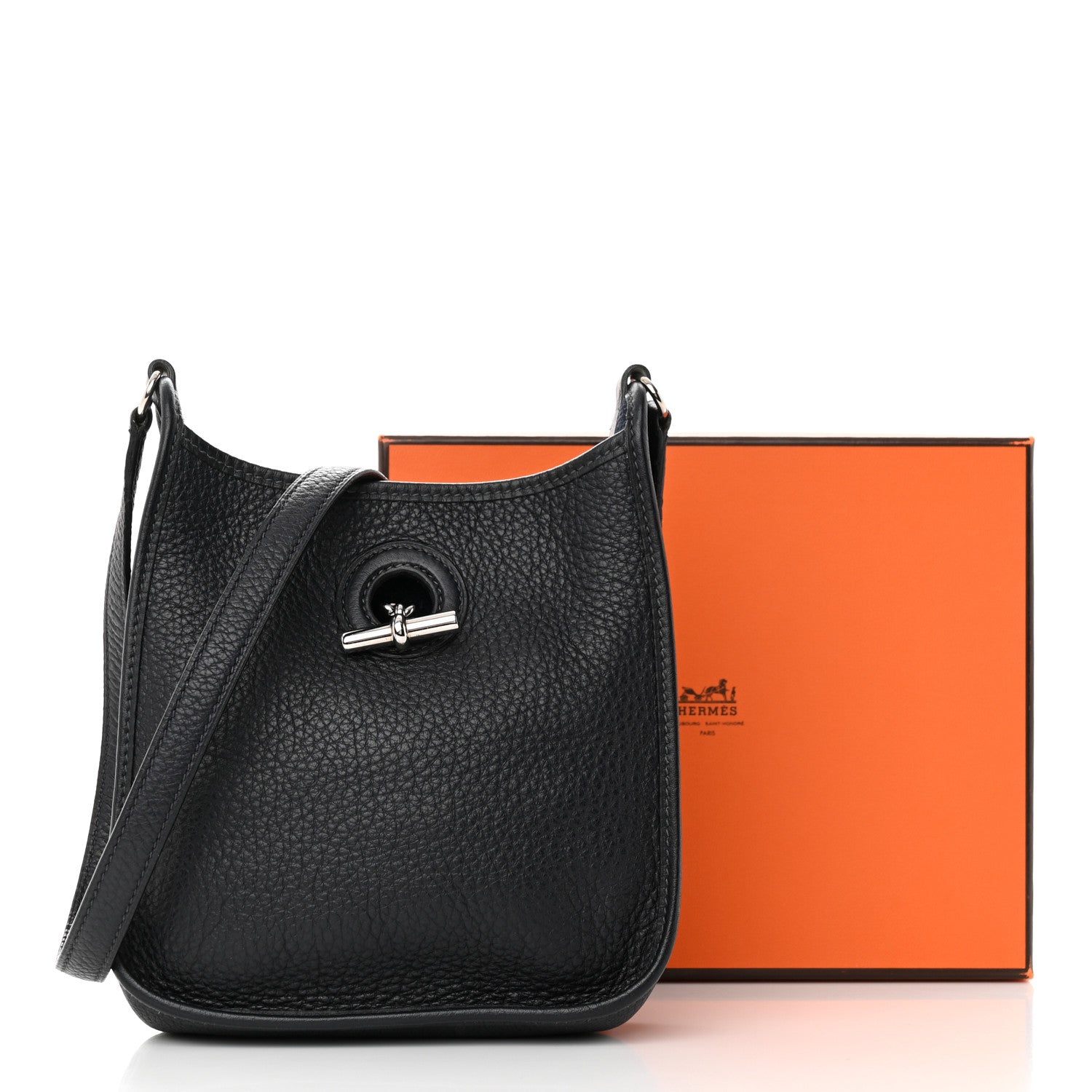 Hermes Taurillon Clemence Vespa TPM Bleu Indigo 12 of 13