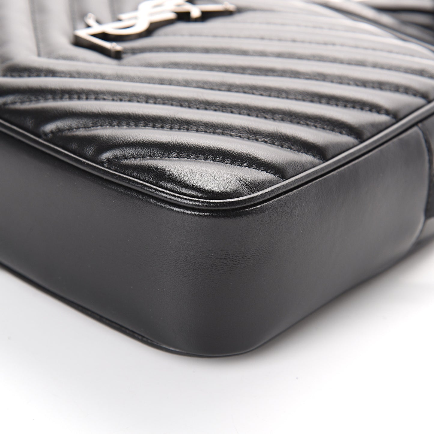 Calfskin Matelasse Monogram Lou Camera Bag Black
