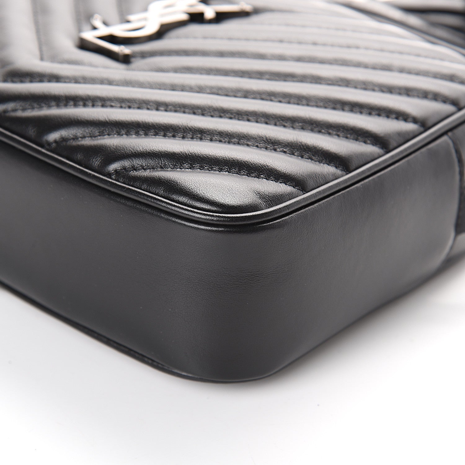 Saint Laurent Calfskin Matelasse Monogram Lou Camera Bag Black 7 of 7