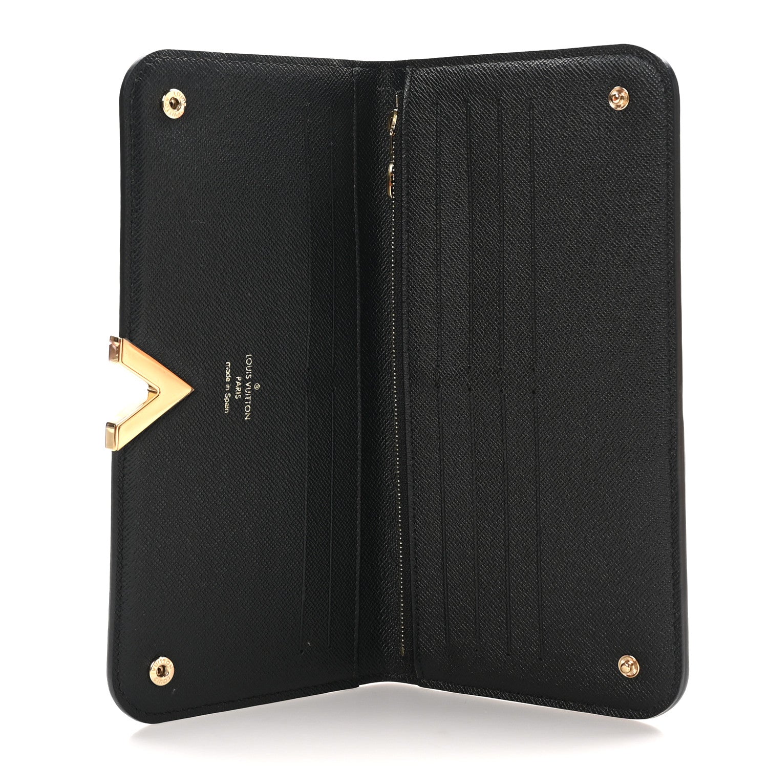 Louis Vuitton Monogram Calfskin Kimono Wallet Black 5 of 8