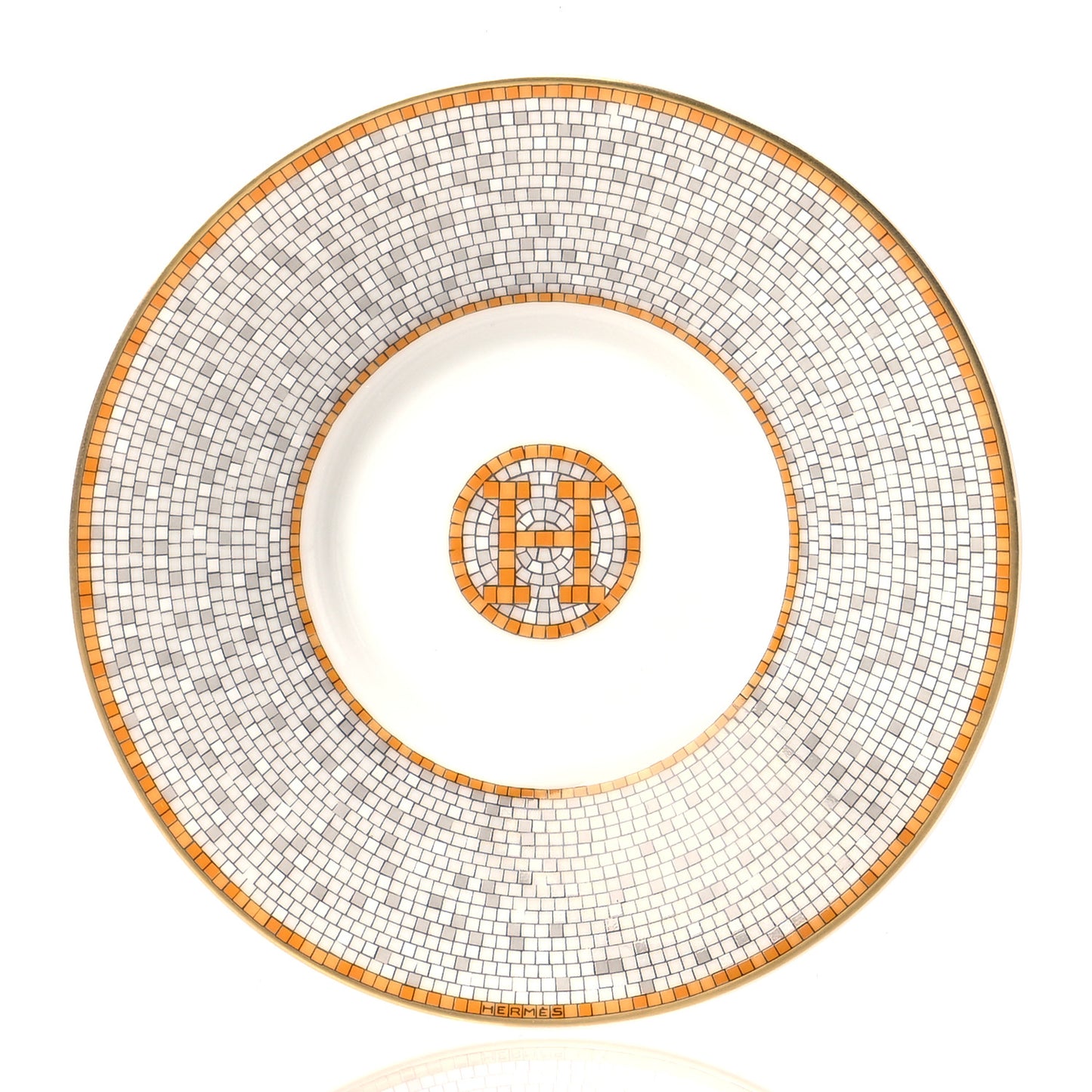 Porcelain Mosaique Au 24 Gold Coffee Cup and Saucer Set of 2