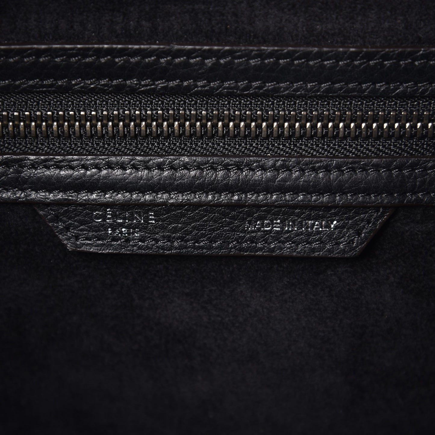 Drummed Calfskin Micro Luggage Black