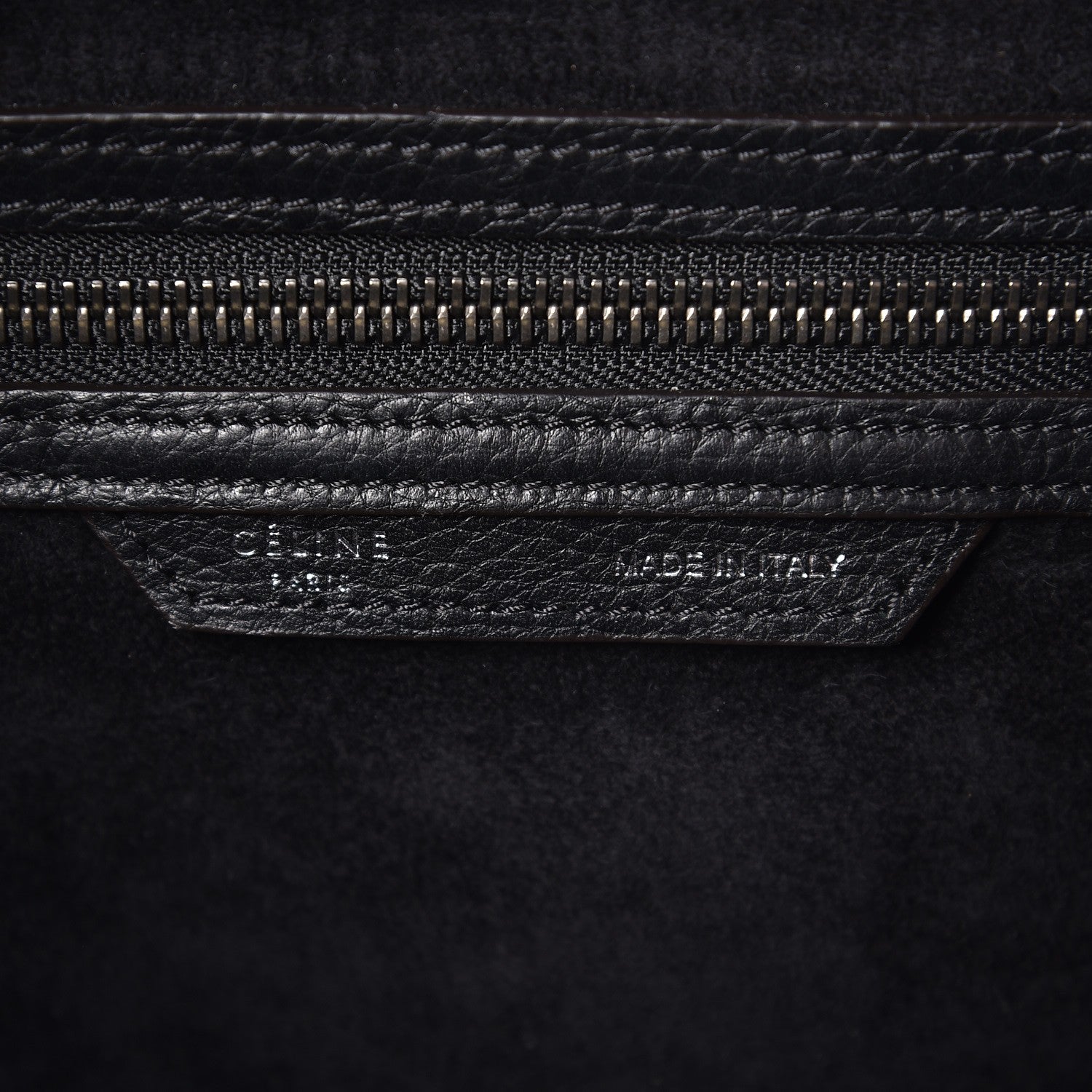 Celine Drummed Calfskin Micro Luggage Black 6 of 10