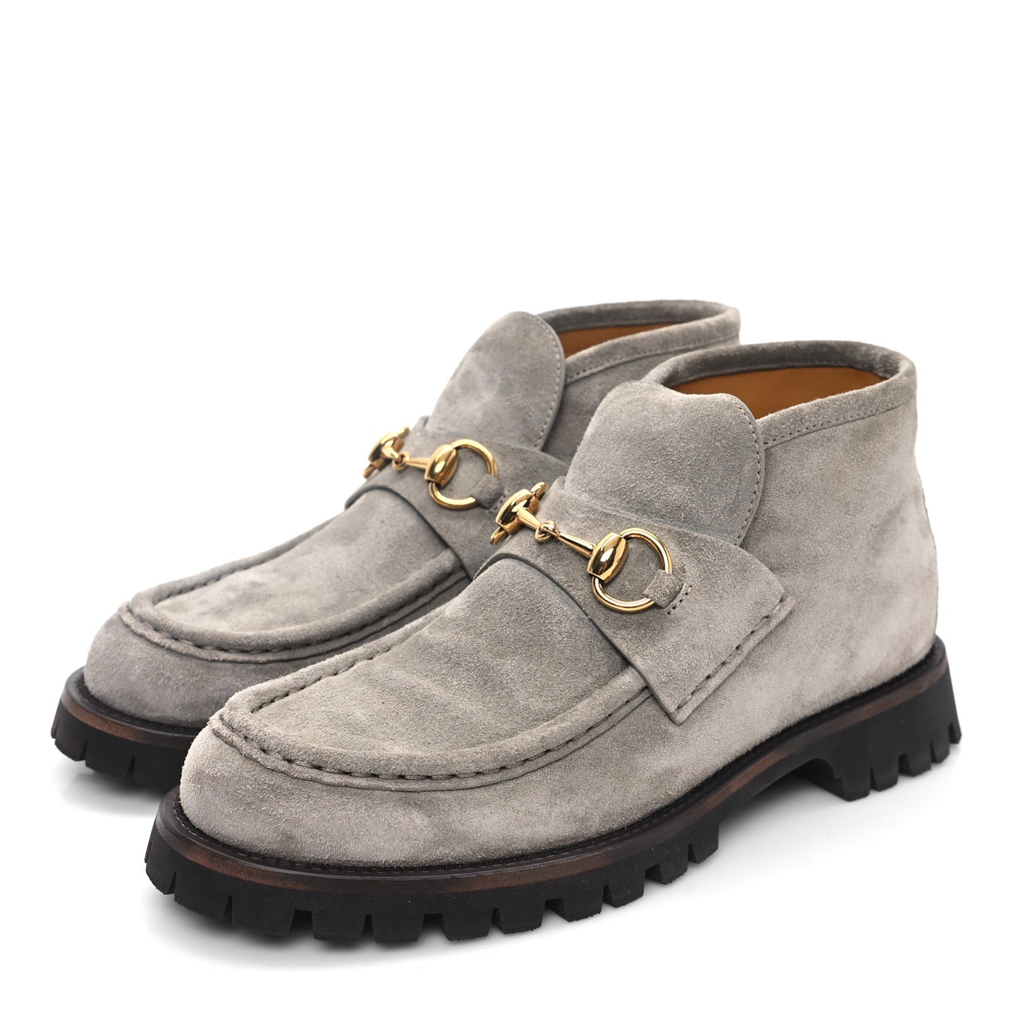 Suede Horsebit Ankle Boots 38.5 New Fango