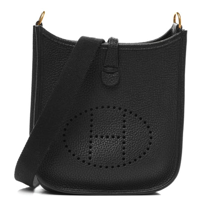 Hermes Taurillon Clemence Evelyne TPM Black 1 of 9
