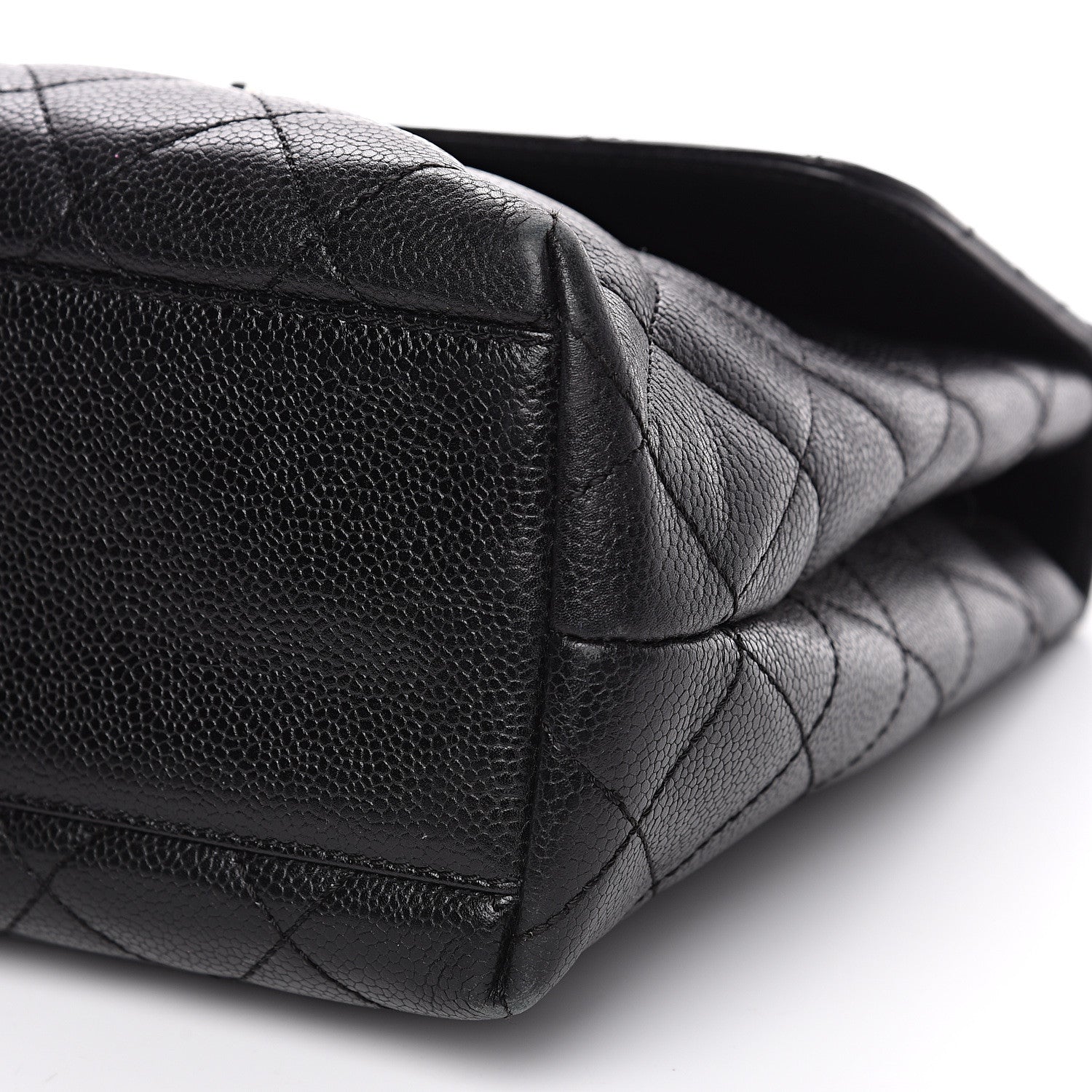 Chanel Caviar Quilted Jumbo Kelly Flap Black 9 of 18