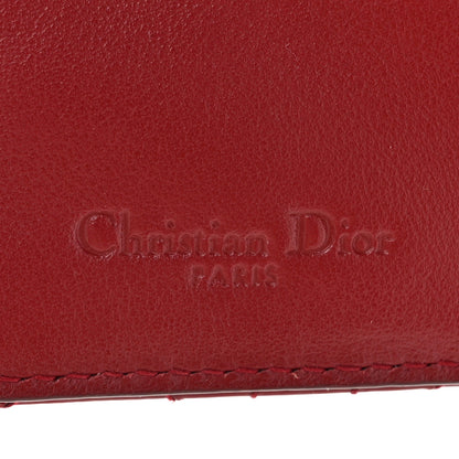 Christian Dior Patent Cannage Small Lady Dior Flap Card Holder Scarlet 6 of 7