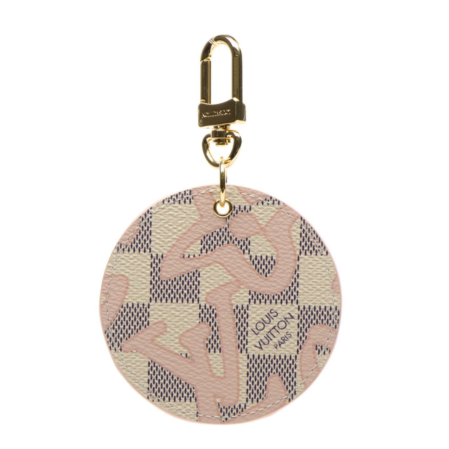 Louis Vuitton Damier Azur Tahitienne Bag Charm Key Ring 1 of 5