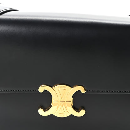 Celine Shiny Calfskin Medium Triomphe Black 9 of 11