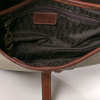 Christian Dior Canvas Calfskin Saddle Bag Beige 5 of 16